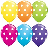 11" Big Polka Dots latex Balloons (50 Count)