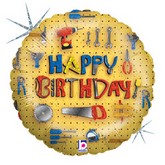 18" Happy Birthday Tools Balloons