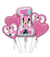 Bouquet Minnie 1st Birthday Balloon
