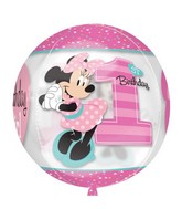 16" Minnie 1st Birthday Balloon