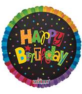 30" Happy Birthday Jazzy Colors Balloon