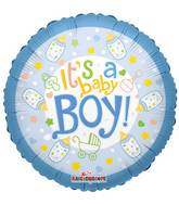 4" Airfill Only Baby Bottle Boy Balloon