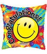18" Smiley Congratulations Gellibean Balloon