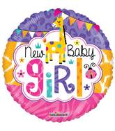 4" Airfill Only Baby Girl Jungle Gellibean Balloon