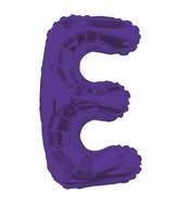 14" Airfill with Valve Only Letter E Purple Balloon