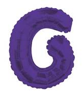 14" Airfill with Valve Only Letter G Purple Balloon