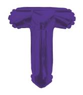 14" Airfill with Valve Only Letter T Purple Balloon