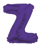 14" Airfill with Valve Only Letter Z Purple Balloon