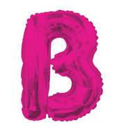 14" Airfill with Valve Only Letter B Hot Pink Balloon