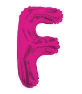 14" Airfill with Valve Only Letter F Hot Pink Balloon