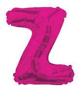 14" Airfill with Valve Only Letter Z Hot Pink Balloon