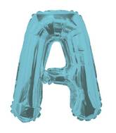 14" Airfill with Valve Only Letter A Light Blue Balloon