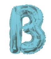 14" Airfill with Valve Only Letter B Light Blue Balloon