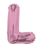 14" Airfill with Valve Only Letter L Pink Balloon
