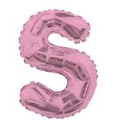 14" Airfill with Valve Only Letter S Pink Balloon