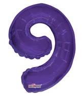 14" Airfill with Valve Only Number 9 Purple Balloon