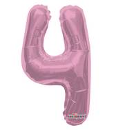14" Airfill with Valve Only Number 4 Light Pink Balloon