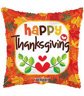 18" Orange Thanksgiving Balloon