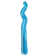 14" Airfill Only Kurly Zig Zag Turquoise Balloon