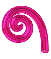 14" Airfill Only Kurly Spiral Hot Pink Balloon