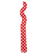 14" Airfill Only Kurly Zig Zag Red Dots Balloon