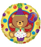 18" 1st Birthday Bear Balloon