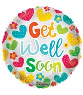18" Get Well Bright Colors Elements Balloon