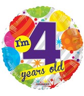 18" I'm 4 Years Old Balloon