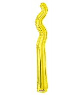 14" Airfill Only Kurly Zig Zag Yellow Balloon