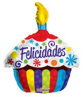 18" Felicidades Cupcake Balloon