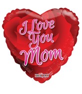 18" I Love You Mom Rose Balloon