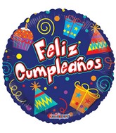 18" Feliz Cumpleaños Party Elements Balloon (Spanish)