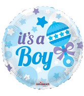 18" Baby Rattle Boy Balloon