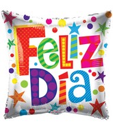 18" Feliz Dia Patterns Balloon (Spanish)