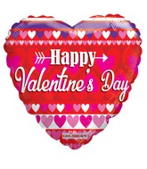 18" Happy Valentine's Day With Love Balloon