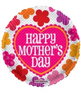18" Mother's Day Patterned Flowers Balloon