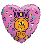 18" Love You Mom Bears Balloon