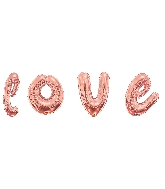 36" Rose Gold Love Script Assortment Balloon