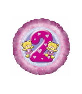 18" Age 2 Girl Balloon