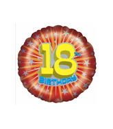 18" Age 18th Birthday Starburst Balloon