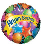 9" Airfill Only Festive Balloons Happy Birthday Balloon