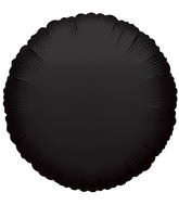 9" Airfill Only Round Black Brand Convergram Balloon