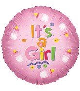 9" Airfill Only Its a Girl Bottle Balloon