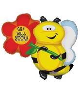 36" Get Well Soon Bee With Flower Balloon
