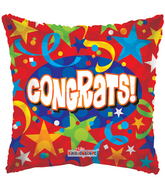 18" Congrats Stars & Streamers Balloon