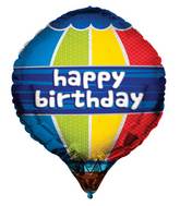 24" Happy Birthday Hot Air Balloon Balloon