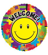 18" Smiley Welcome! Gellibean Balloon