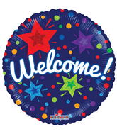18" Prismatic Stars Welcome! Balloon