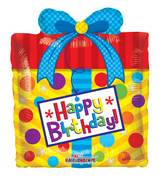 14" Airfill Only Birthday Present Mini Shape Balloon