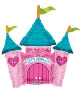 14" Airfill Only Happy Birthday Princess Castle Mini Balloon